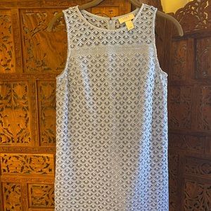 LOFT outlet Baby Blue Scollop Lace Dress